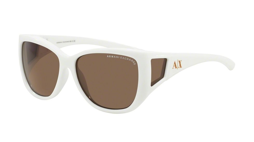 Armani Exchange AX4023S Progressive Prescription Sunglasses AX4023S-803873-58 - Lens Diameter 58 mm, Frame Color White