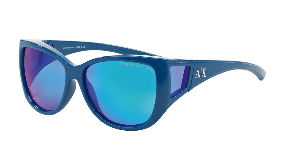 Armani Exchange AX4023S Progressive Prescription Sunglasses AX4023S-808933-58 - Lens Diameter 58 mm, Frame Color Imperial Blue