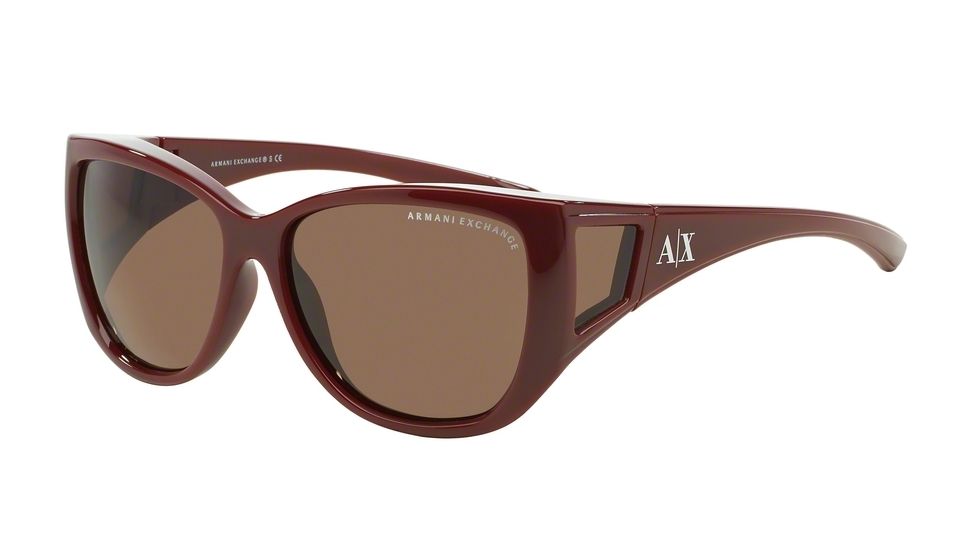 Armani Exchange AX4023S Progressive Prescription Sunglasses AX4023S-809073-58 - Lens Diameter 58 mm, Frame Color Burgundy