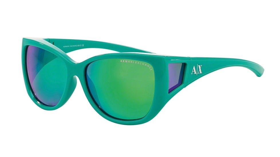 Armani Exchange AX4023S Progressive Prescription Sunglasses AX4023S-809123-58 - Lens Diameter 58 mm, Frame Color Peacock Green