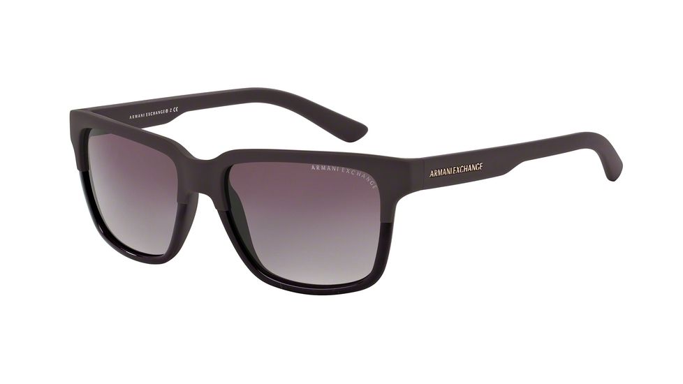 Armani Exchange AX4026S Progressive Prescription Sunglasses AX4026S-81378H-56 - Lens Diameter 56 mm, Frame Color Purple/Matte Purple