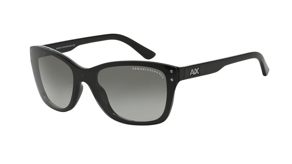 Armani Exchange AX4027S Progressive Prescription Sunglasses AX4027S-800411-43 - Lens Diameter 43 mm, Frame Color Black