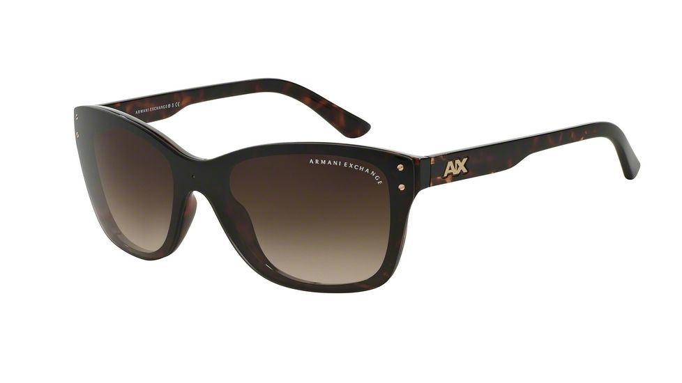 Armani Exchange AX4027S Progressive Prescription Sunglasses AX4027S-811713-43 - Lens Diameter 43 mm, Frame Color Dark Tortoise