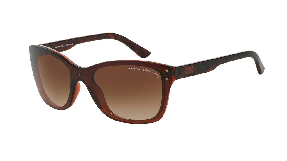 Armani Exchange AX4027S Progressive Prescription Sunglasses AX4027S-812713-43 - Lens Diameter 43 mm, Frame Color Pumpkin Spice Tran/Orange Tort