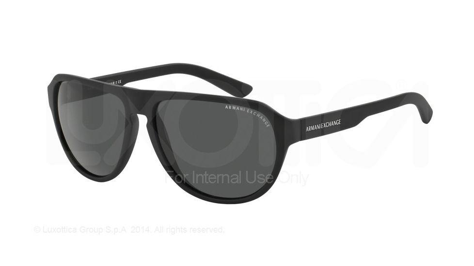 Armani Exchange AX4028S Single Vision Prescription Sunglasses AX4028S-807887-60 - Lens Diameter 60 mm, Frame Color Matte Black