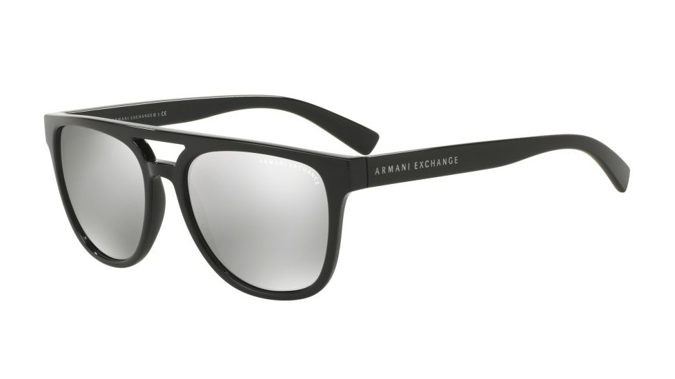 Armani Exchange AX4032F Progressive Prescription Sunglasses AX4032F-81586G-56 - Lens Diameter 56 mm, Frame Color Black