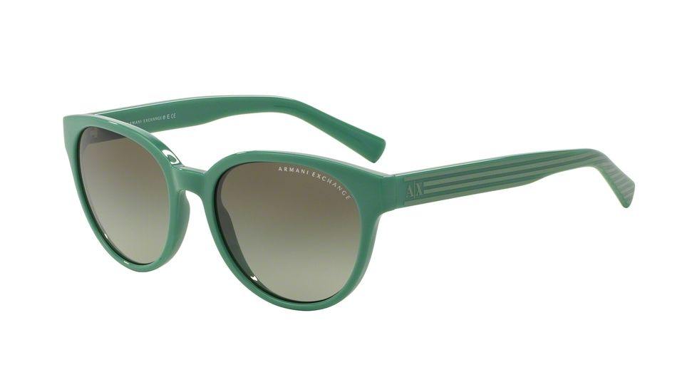Armani Exchange AX4034 Progressive Prescription Sunglasses AX4034-81508E-54 - Lens Diameter 54 mm, Frame Color Mint Green/mint Gr Seaf Stripe