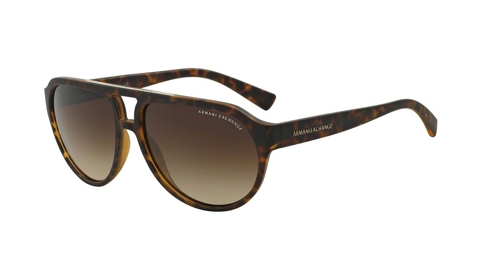 Armani Exchange AX4042SF Single Vision Prescription Sunglasses AX4042SF-802913-60 - Lens Diameter 60 mm, Frame Color Matte Tortoise