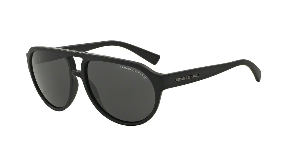 Armani Exchange AX4042SF Single Vision Prescription Sunglasses AX4042SF-807887-60 - Lens Diameter 60 mm, Frame Color Matte Black