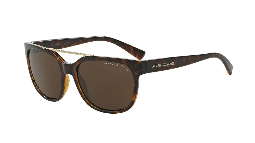 Armani Exchange AX4043S Progressive Prescription Sunglasses AX4043S-803773-55 - Lens Diameter 55 mm, Frame Color Tortoise