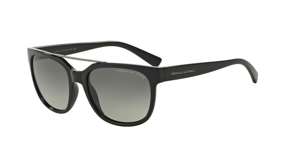 Armani Exchange AX4043S Progressive Prescription Sunglasses AX4043S-815811-55 - Lens Diameter 55 mm, Frame Color Black