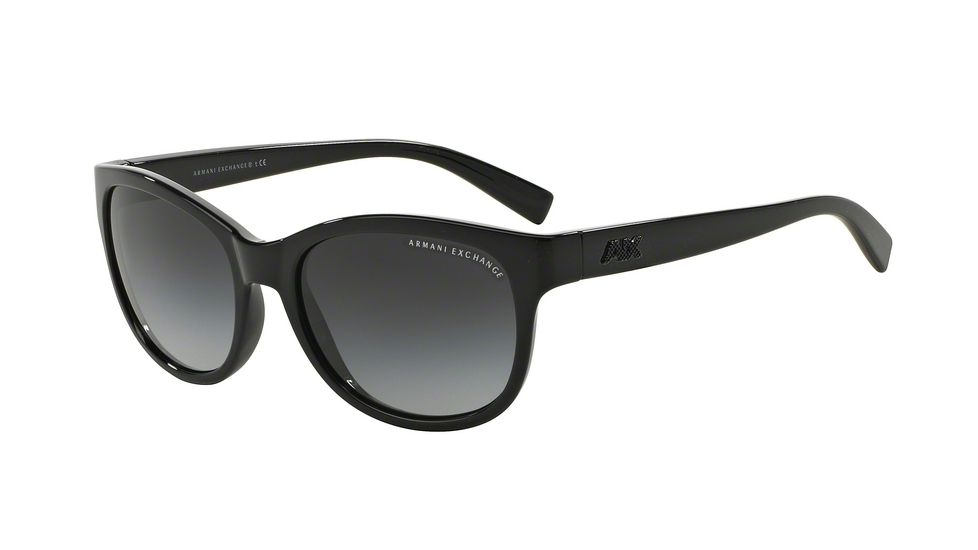Armani Exchange AX4044S Single Vision Prescription Sunglasses AX4044S-81588G-55 - Lens Diameter 55 mm, Frame Color Black
