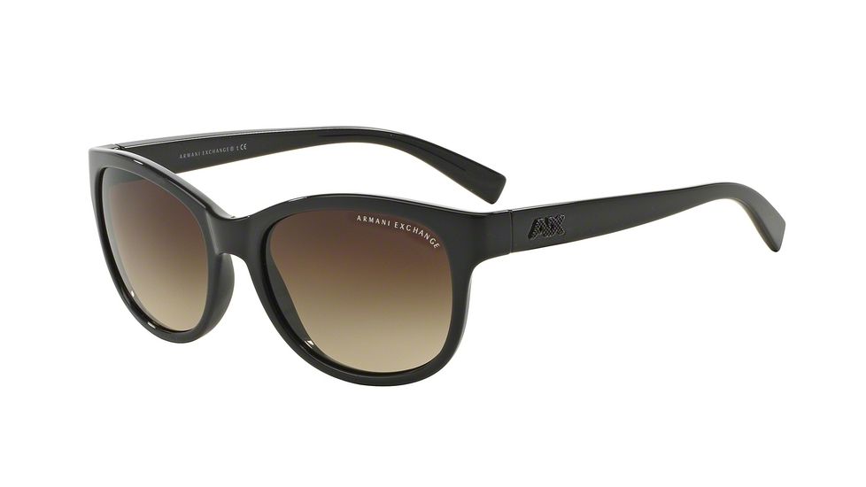 Armani Exchange AX4044S Single Vision Prescription Sunglasses AX4044S-815913-55 - Lens Diameter 55 mm, Frame Color Brown