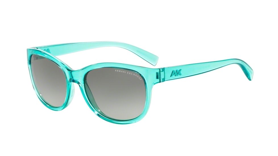 Armani Exchange AX4044S Single Vision Prescription Sunglasses AX4044S-816211-55 - Lens Diameter 55 mm, Frame Color Ice Mint Transparent