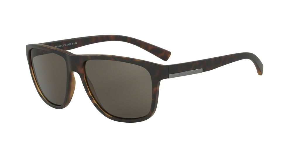 Armani Exchange AX4052S Single Vision Prescription Sunglasses AX4052S-802973-58 - Lens Diameter 58 mm, Frame Color Matte Tortoise