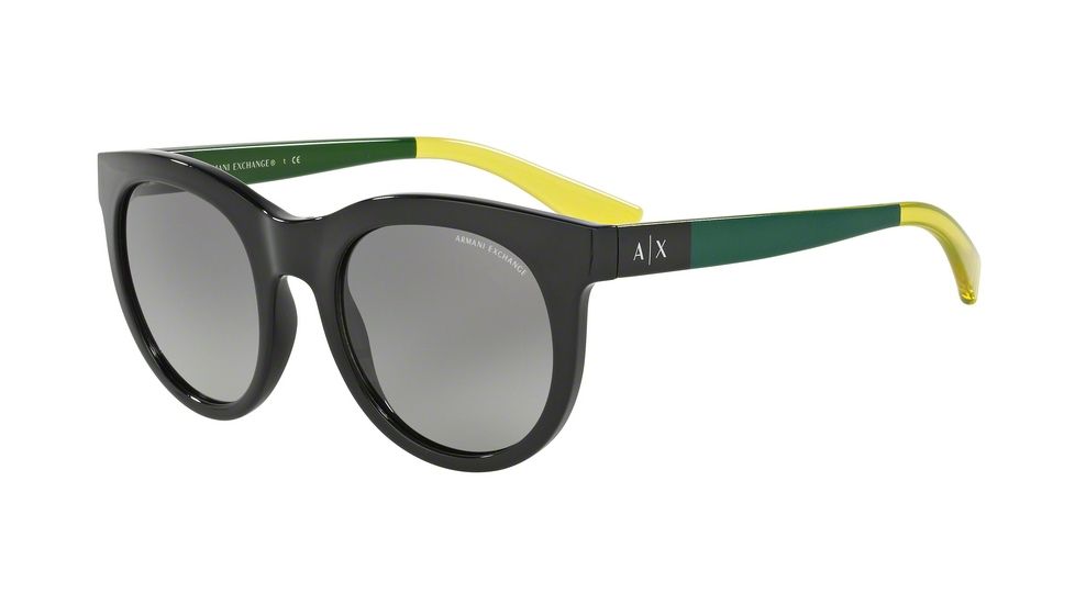 Armani Exchange AX4053SF Progressive Prescription Sunglasses AX4053SF-815811-52 - Lens Diameter 52 mm, Frame Color Black