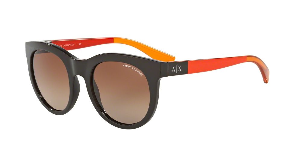 Armani Exchange AX4053SF Progressive Prescription Sunglasses AX4053SF-817513-52 - Lens Diameter 52 mm, Frame Color Phantom Brown