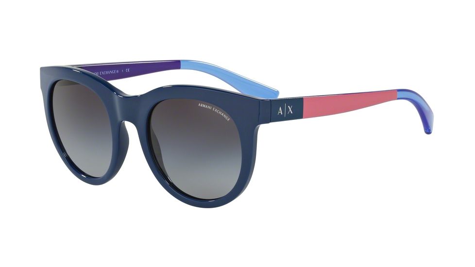 Armani Exchange AX4053SF Progressive Prescription Sunglasses AX4053SF-81928G-52 - Lens Diameter 52 mm, Frame Color Blue