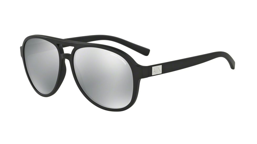 Armani Exchange AX4055S Progressive Prescription Sunglasses AX4055S-8078Z3-58 - Lens Diameter 58 mm, Frame Color Matte Black