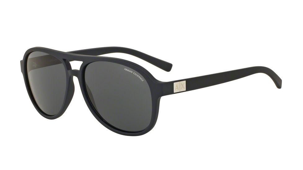 Armani Exchange AX4055S Progressive Prescription Sunglasses AX4055S-815787-58 - Lens Diameter 58 mm, Frame Color Matte Navy/dark Sea