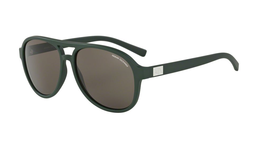 Armani Exchange AX4055S Progressive Prescription Sunglasses AX4055S-819673-58 - Lens Diameter 58 mm, Frame Color Matte Dark Green