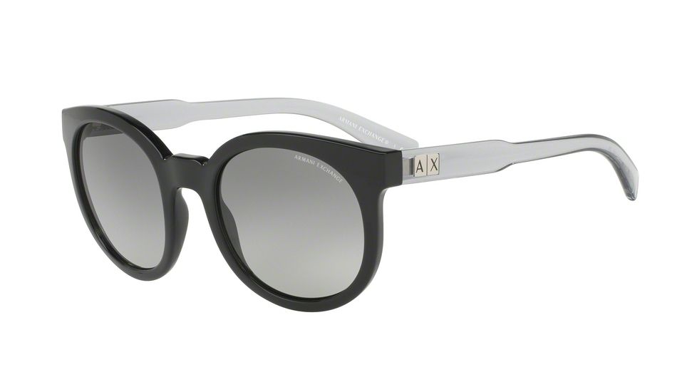 Armani Exchange AX4057SF Single Vision Prescription Sunglasses AX4057SF-820711-55 - Lens Diameter 55 mm, Frame Color Black