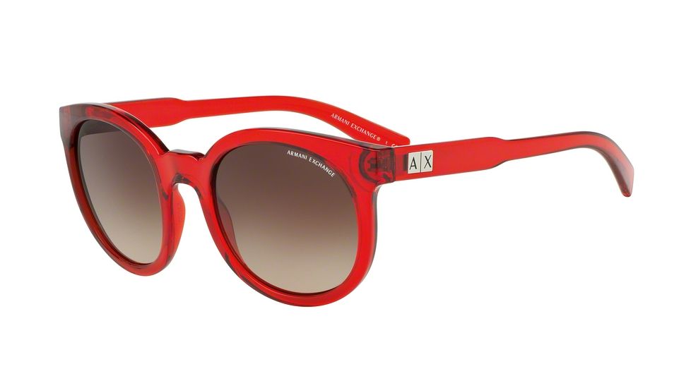 Armani Exchange AX4057SF Single Vision Prescription Sunglasses AX4057SF-820913-55 - Lens Diameter 55 mm, Frame Color Transparent Watermelon