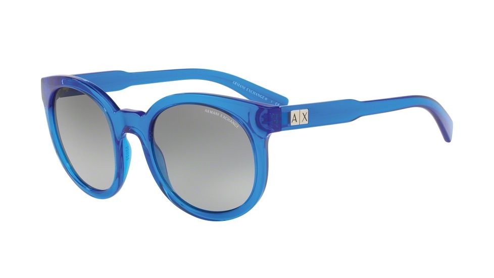 Armani Exchange AX4057SF Single Vision Prescription Sunglasses AX4057SF-821011-55 - Lens Diameter 55 mm, Frame Color Transparent Light Blue