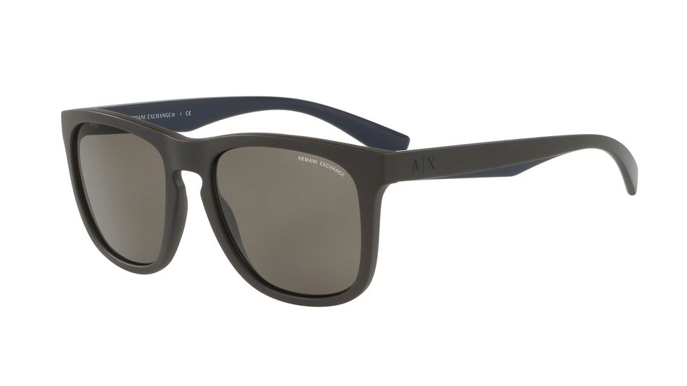 Armani Exchange AX4058SF Single Vision Prescription Sunglasses AX4058SF-820173-55 - Lens Diameter 55 mm, Frame Color Matte Phantom Brown