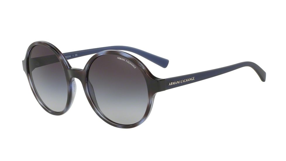 Armani Exchange AX4059S Progressive Prescription Sunglasses AX4059S-82068G-55 - Lens Diameter 55 mm, Frame Color Havana Blue Twilight