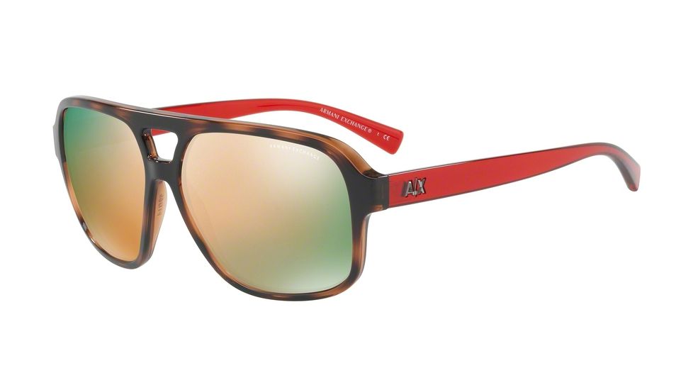 Armani Exchange AX4061S Bifocal Prescription Sunglasses AX4061S-82154Z-59 - Lens Diameter 59 mm, Frame Color Tr Champagne/top Matte Havana