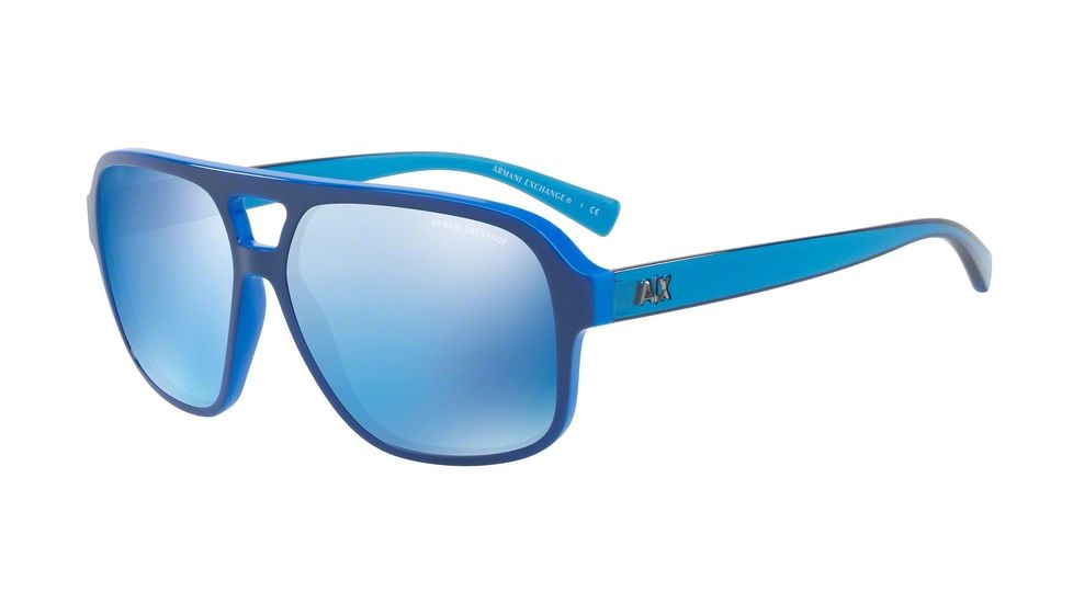 Armani Exchange AX4061S Bifocal Prescription Sunglasses AX4061S-821996-59 - Lens Diameter 59 mm, Frame Color Electric Blue/top Matte Blue