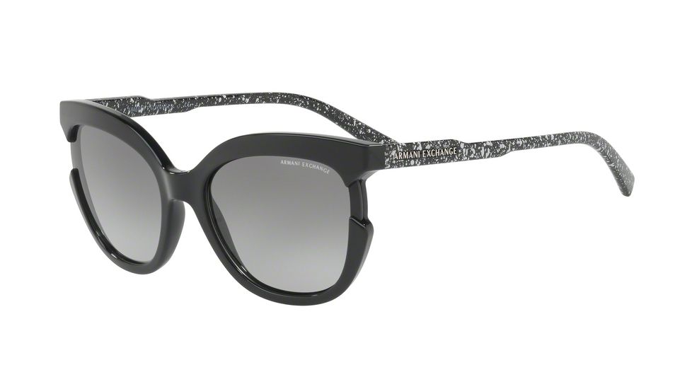 Armani Exchange AX4065S Single Vision Prescription Sunglasses AX4065S-815811-55 - Lens Diameter 55 mm, Frame Color Black