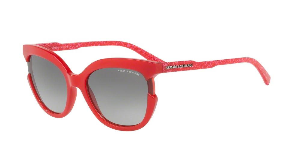 Armani Exchange AX4065S Single Vision Prescription Sunglasses AX4065S-822311-55 - Lens Diameter 55 mm, Frame Color Opal Red