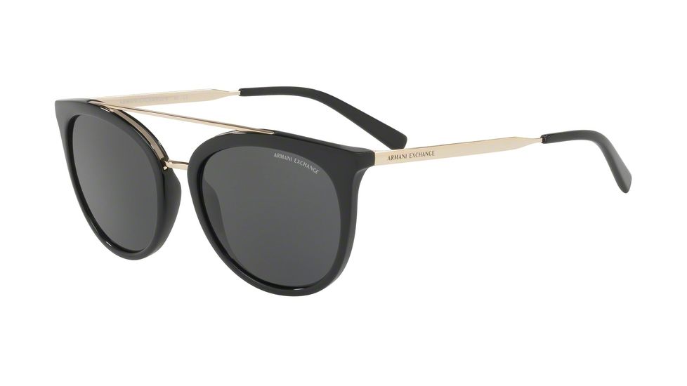 Armani Exchange AX4068S Single Vision Prescription Sunglasses AX4068S-815887-55 - Lens Diameter 55 mm, Frame Color Black