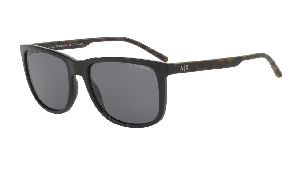 Armani Exchange AX4070SF Single Vision Prescription Sunglasses AX4070SF-815881-58 - Lens Diameter 58 mm, Frame Color Black