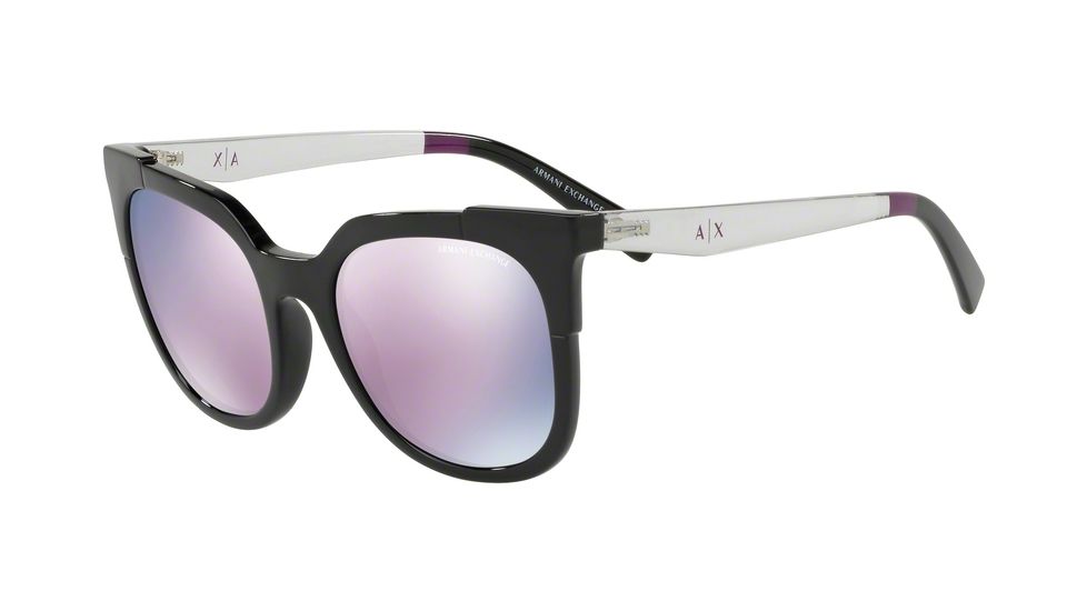 Armani Exchange AX4075S Prescription Sunglasses, 53mm, Black, AX4075S-81585R-53-SV