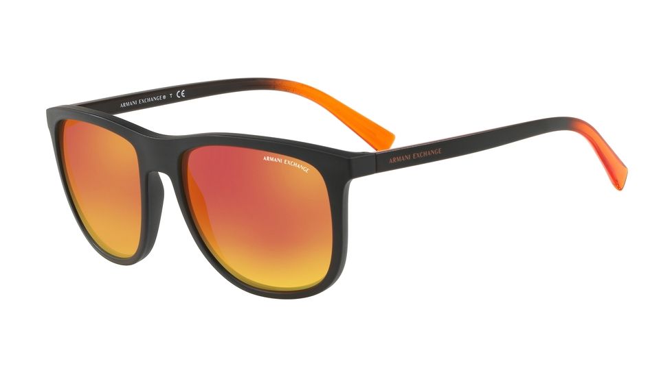 Armani Exchange AX4078S Progressive Prescription Sunglasses, 56mm, Matte Black, AX4078S-80786Q-56-PRO