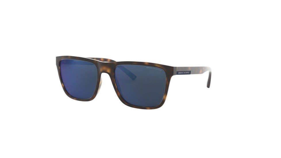 Armani Exchange AX4080S Progressive Prescription Sunglasses, 57mm, Matte Havana, AX4080S-802980-57-PRO