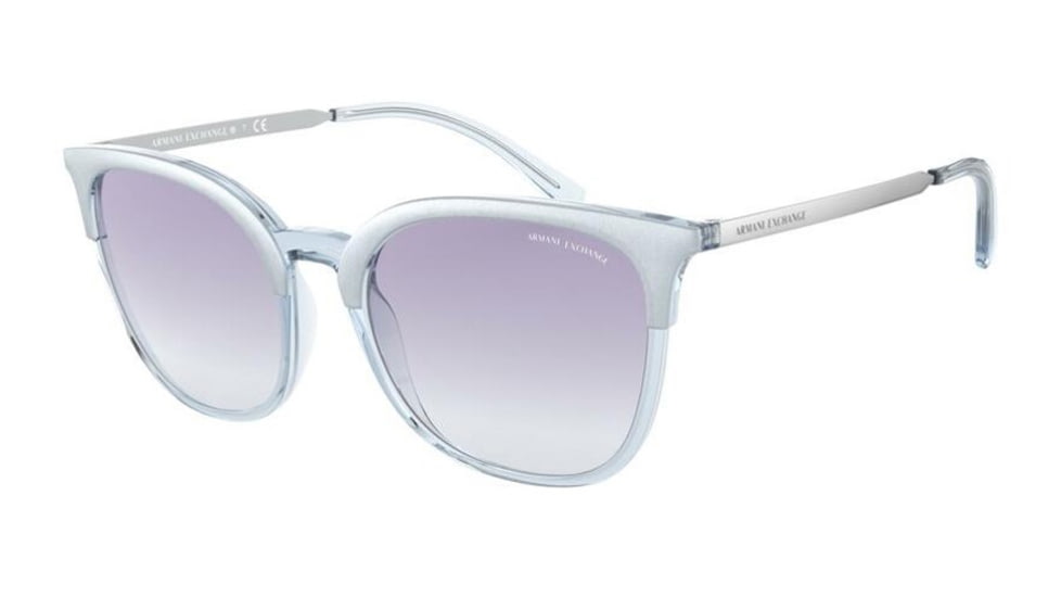 Armani Exchange AX4091S Sunglasses 829919-54 - , Clear Gradient Light Blue Lenses