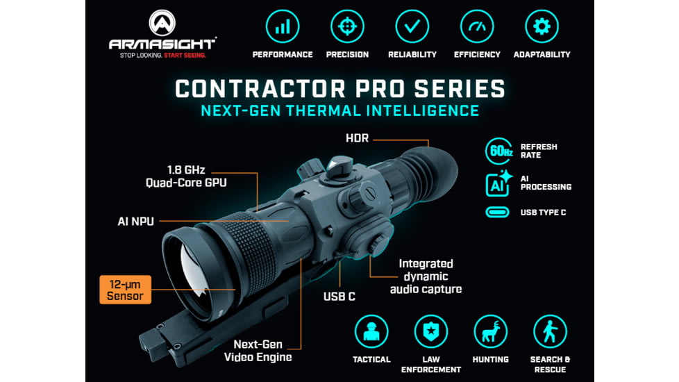 Armasight Contractor 640 Pro 2-8x35mm Thermal Rifle Scope