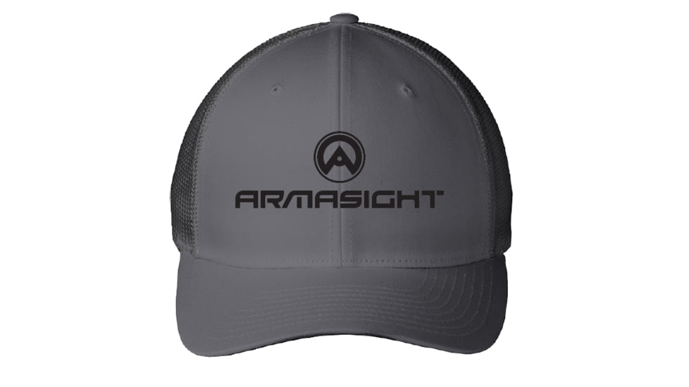 Armasight Logo FlexFit Mesh Back Hat, Graphite Black, Small/Medium, AAHAFMGSXX