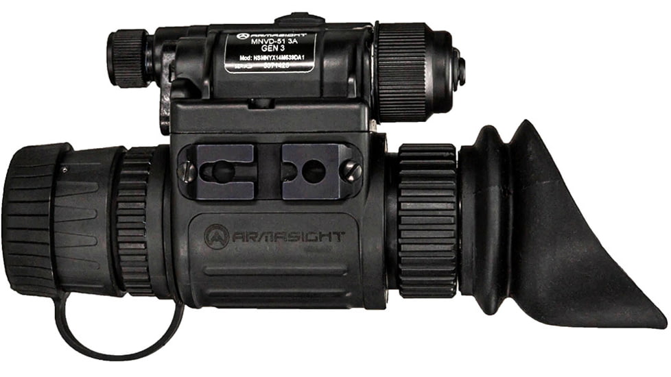 Armasight Multi-Purpose 51 degree FOV Night Vision Monocular Gen 3, Ghost White Phosphor, Black, 2.8 x 1.9 x 4.1, NSMNYX14M5G9DA1