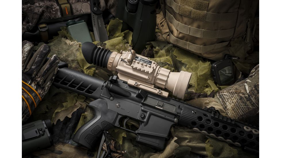 Armasight Zeus 336 5-20x75 Thermal Imaging Weapon Sight, FLIR Tau 2 336x256 17um 30 Hz Core, 75mm Lens, TAN