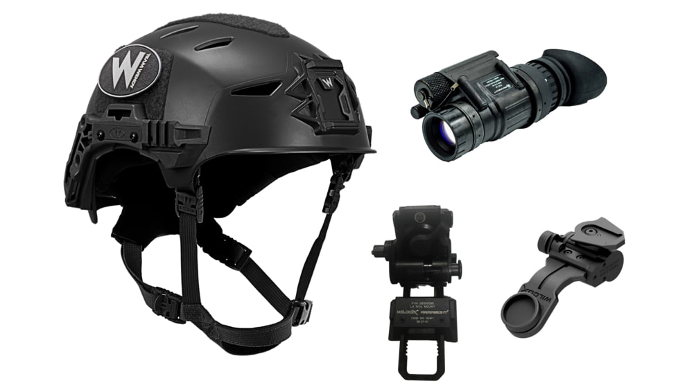 Armasight PVS-14 Premium Kit - Armasight PVS-14 Gen 3 White Phosphor NV Monocular, Armasight by Wilcox G24 Mount, Wilcox PVS-14 J-Arm, and Armasight by Team Wendy EXFIL LTP Helmet Rail 3.0