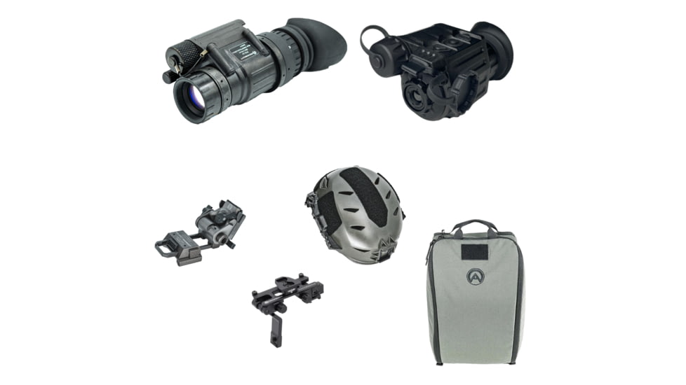Armasight PVS-14/Sidekick Bundle, Gen 3 Ghost White Phosphor IIT NVM - Black, 320 TMM, M/L Helmet
