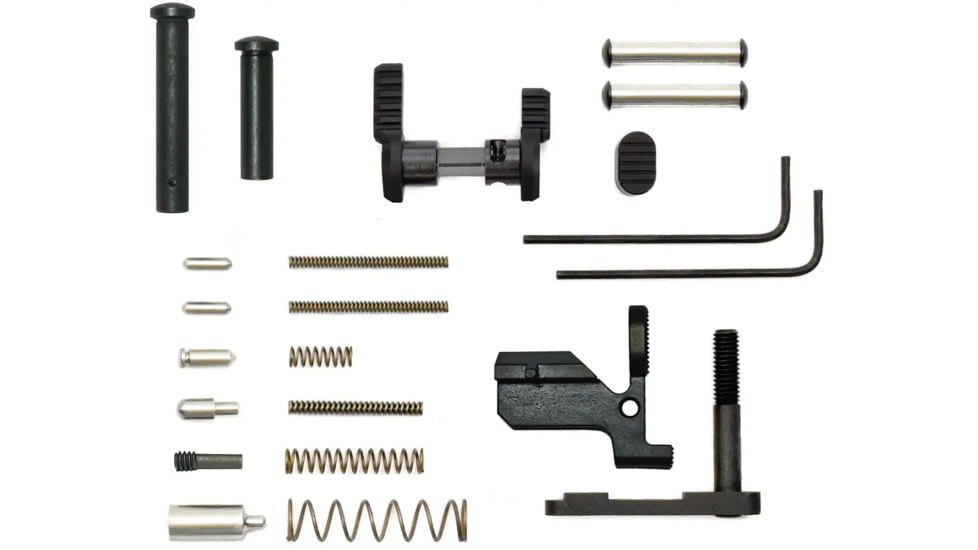 Armaspec AR10 Gun Builders Lower Parts Kit, SS/Black, ARM150-BLK