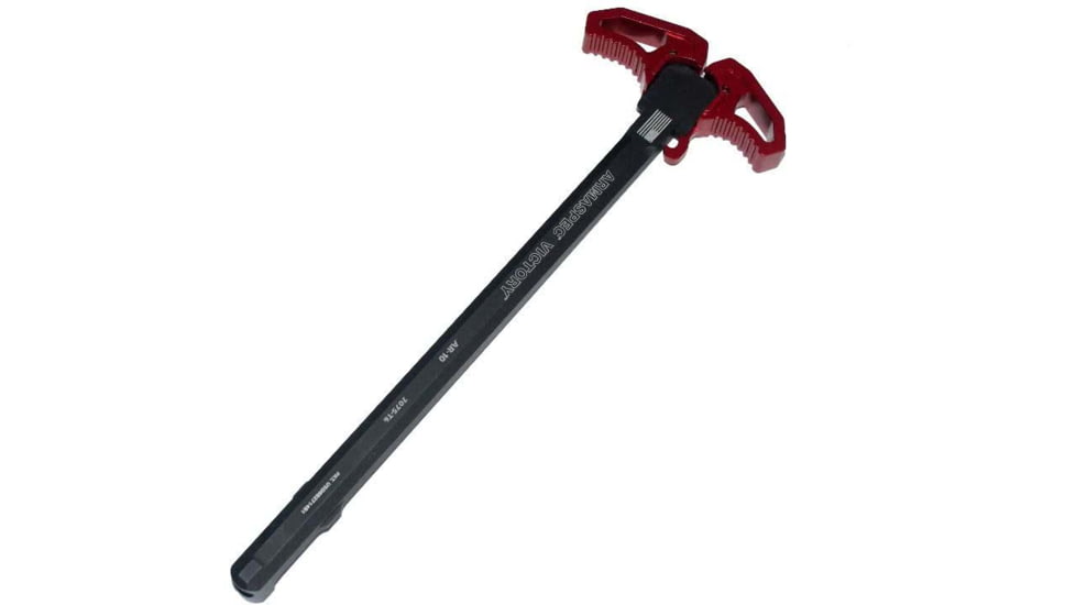 Armaspec Victory AR10 Charging Handle, Red, ARM162-RED
