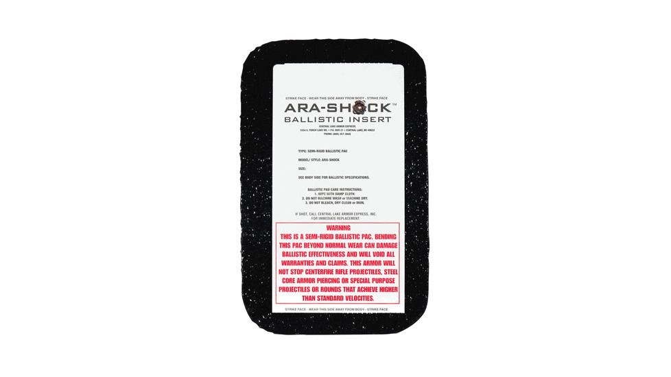 Armor Express Ara Shock Semi Ridid Plate-5x7 - PLTEARA5X7