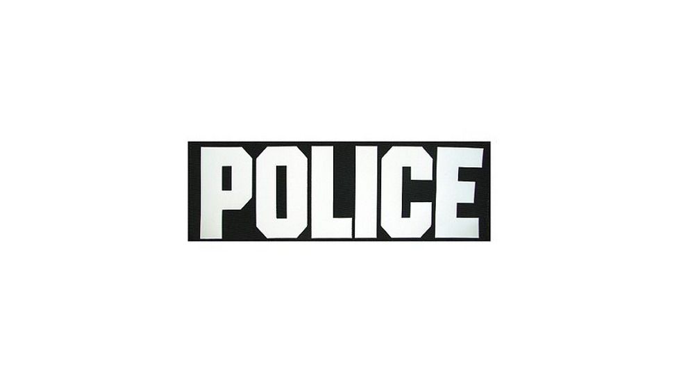 Armor Express Id Tags Police Blk/wht Letters - IDTAG-POL-BW